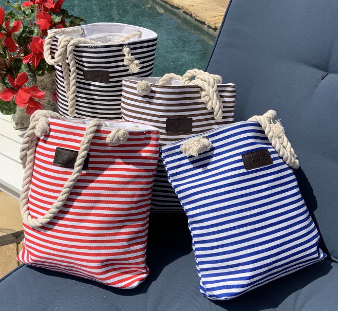 Striped Canvas Tote