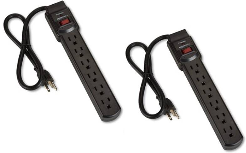 2-Pack 6-Outlet Power Strip