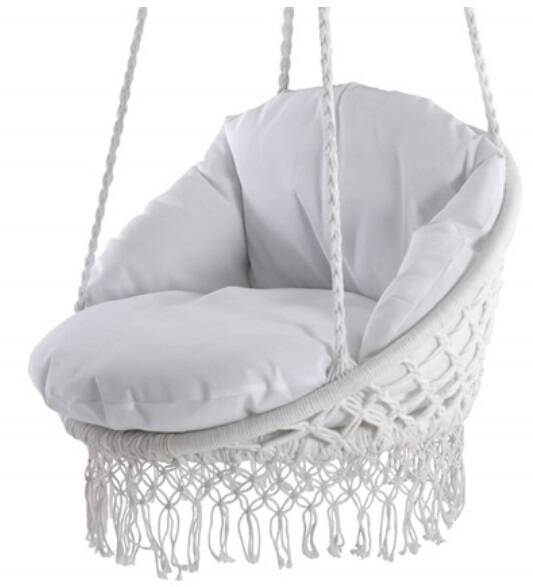 Vivere Macrame Cushioned Swing Chair