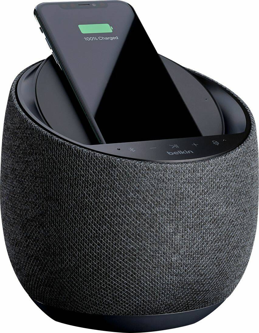 Belkin Hi-Fi Smart Speaker + Wireless Charger w/ Google Assistant