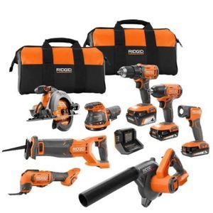 Ridgid Cordless 8-Tool Kit w/ Battery & Charger