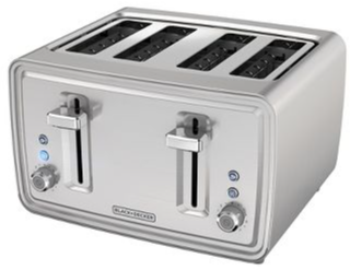 Black + Decker 4-Slice Stainless Steel Toaster