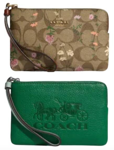 Corner-Zip Women's Wristlets @Coach Outlet