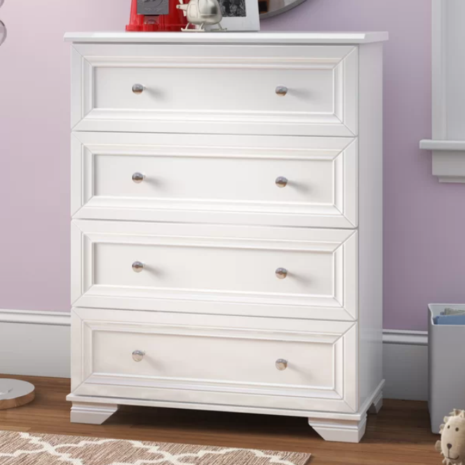 Wooden 4-Drawer Dresser