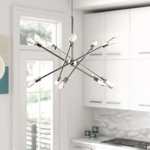 10-Light Linear Chandelier