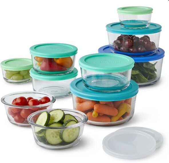 20-Piece Anchor Hocking Glass Food Storage Set