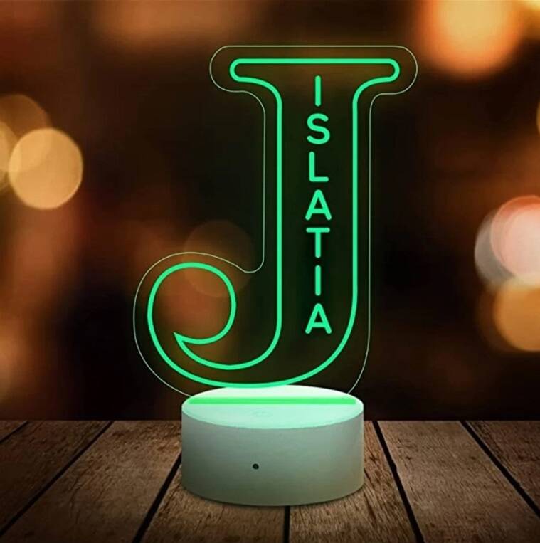 Custom Multicolor Letter Night Light w/ Name