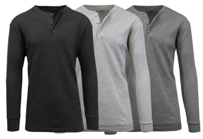 3-Pack Men's Waffle-Knit Shirts