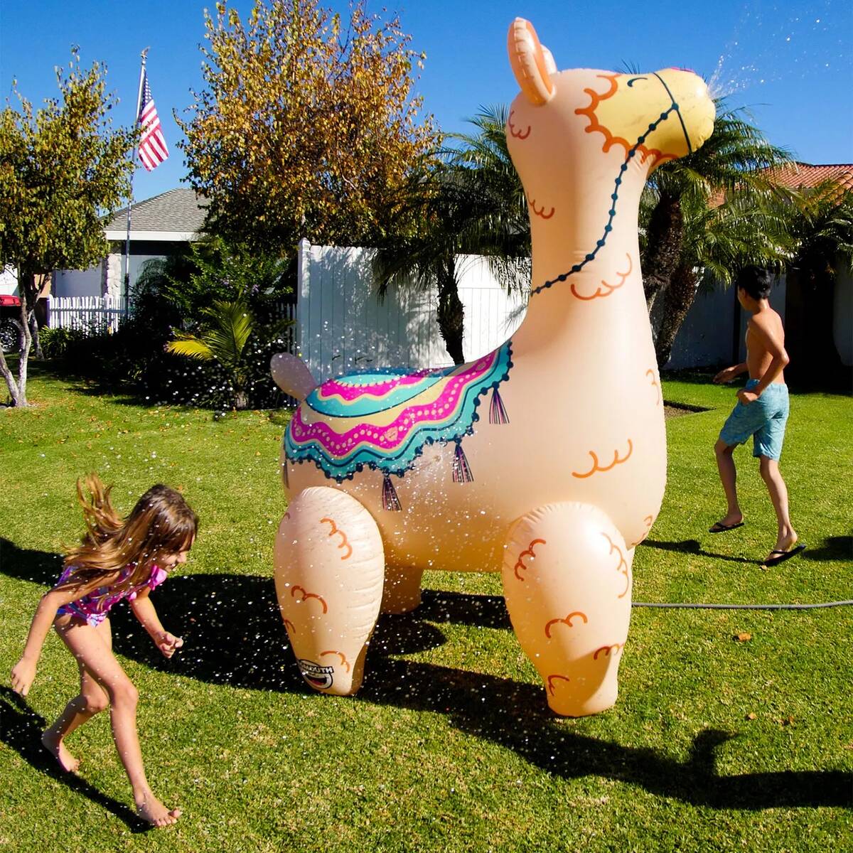 Inflatable 3-Sprinkler Giant Lama