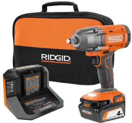 Ridgid 18V Cordless 1/2'' Impact Wrench Kit