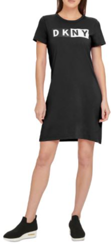 DKNY Logo Cotton T-Shirt Dress