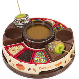 Nostalgia Lazy Susan Caramel Apple Fondue