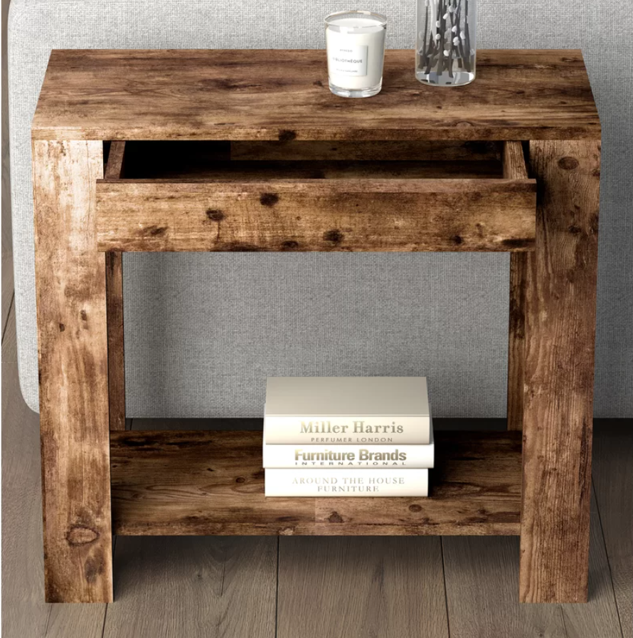 Reclaimed Wood End Table w/ Storage