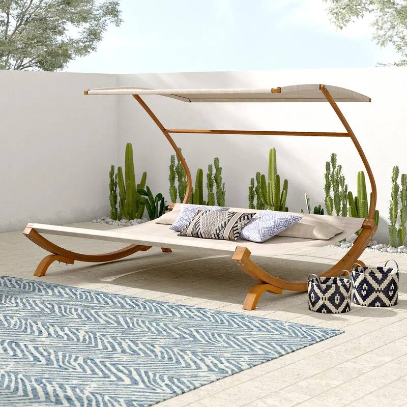 Teak Patio Daybed w/ Cushions