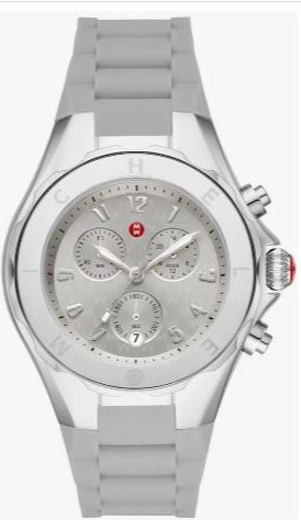 Michele Women's Grey Tahitan Jelly Bean Watch