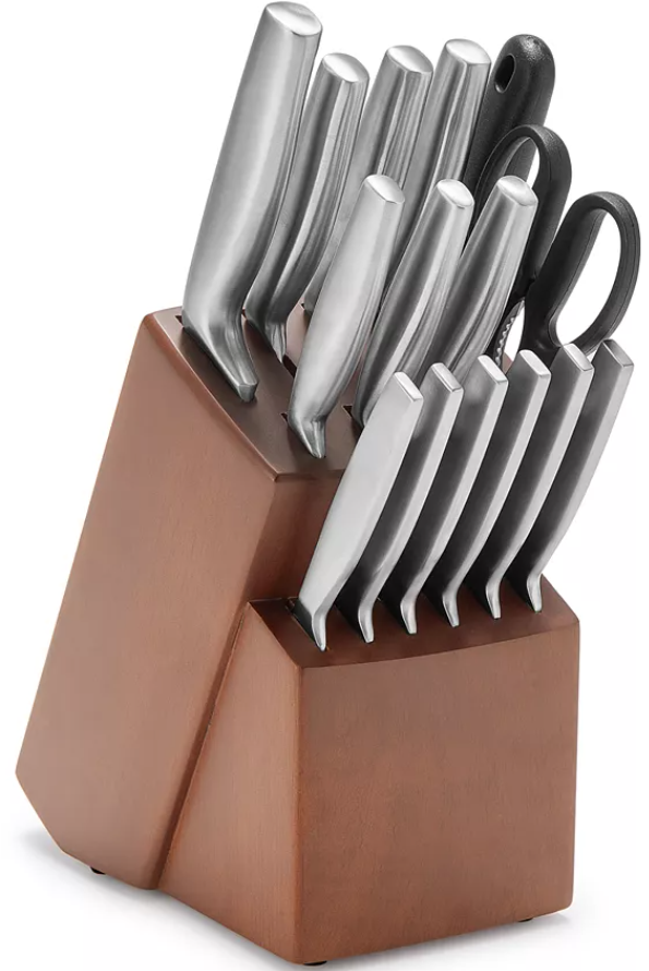 Belgique 16-Piece Stainless Steel Knife Block Set