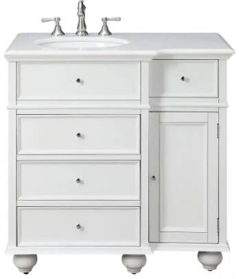 Marble Top Wood Bathroom Vanity