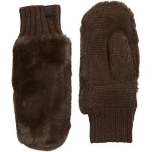 Calvin Klein Faux Fur Mittens