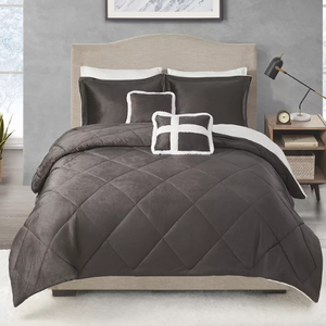 True North Queen Mink to Sherpa Comforter Set