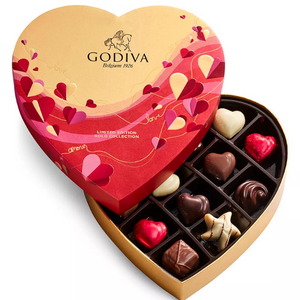 14-Piece Godiva Valentine's Day Heart Chocolate Box