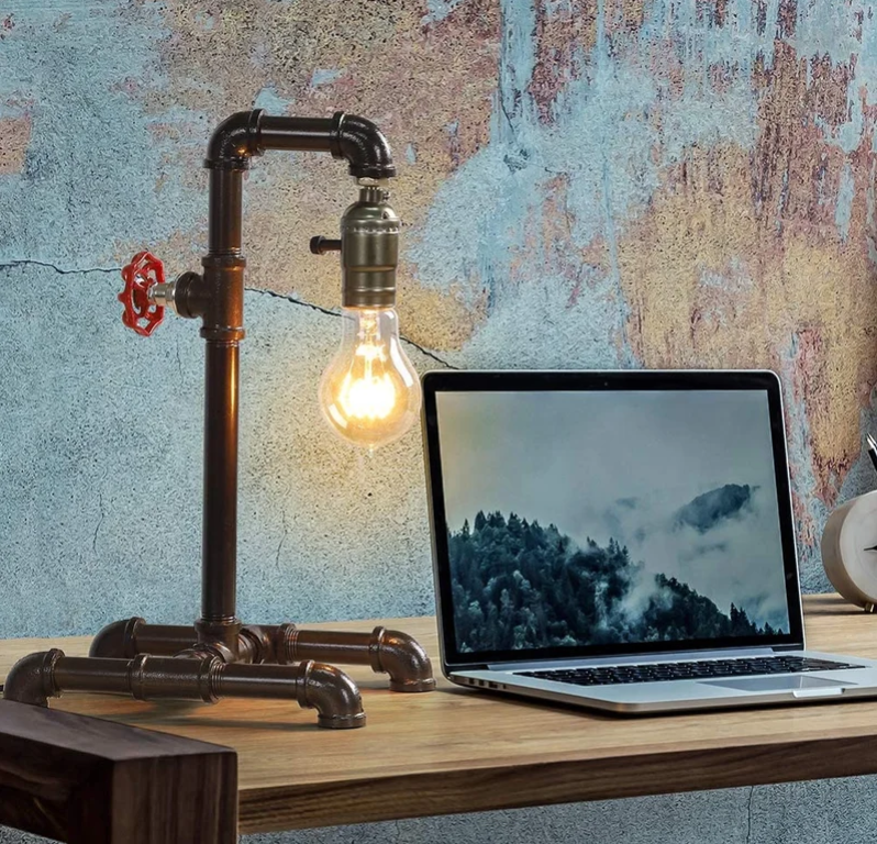 Industrial Pipe Desk Lamp