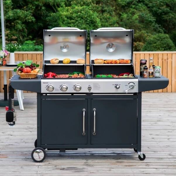 Royal Gourmet 3-Burner Gas & Charcoal Grill