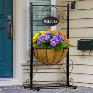 Welcome Sign Metal Planter