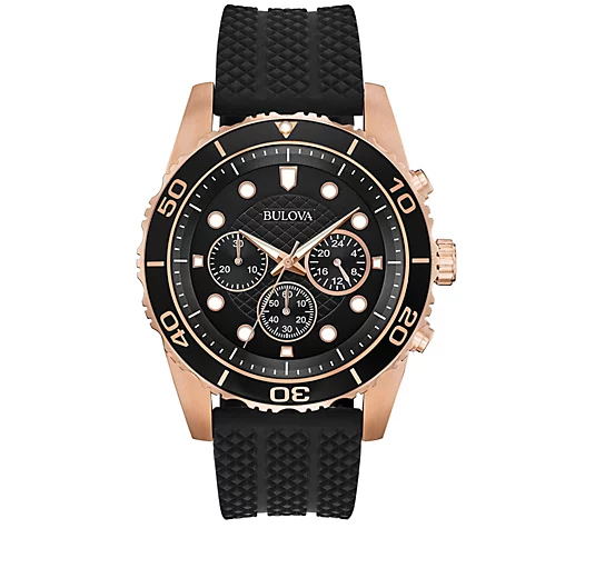 Bulova Men's Rosetone Chronograph Watch