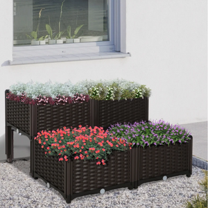 4-Piece Raised Planter Set