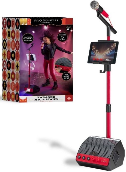 FAO Schwarz Microphone w/ Stand & Tablet Holder