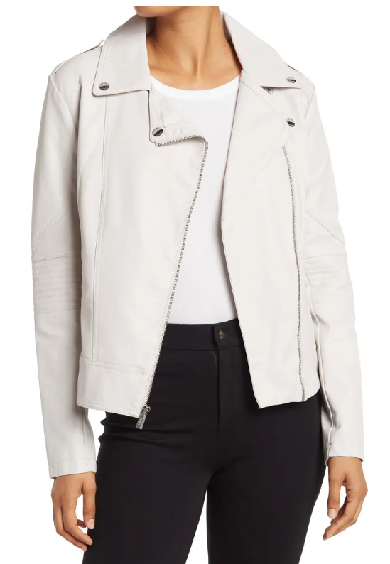 Guess Women's Faux-Leather Moto Jacket