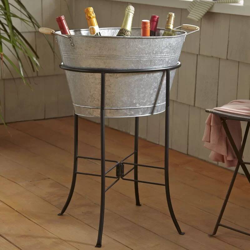 Galvanized Steel Beverage Tub w/ Stand