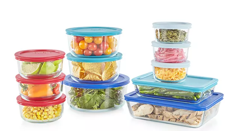 Pyrex 22-Piece Glass Food Storage Set