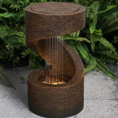 Resin Garden Fountain w/ Light