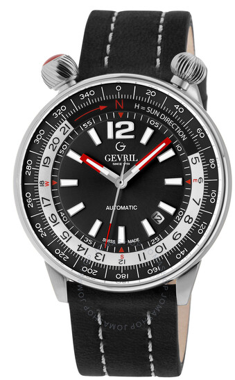 Gevril Wallabout Automatic Black Dial Men's Watch