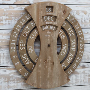 Rustic Wood Spin Perpetual Calendar