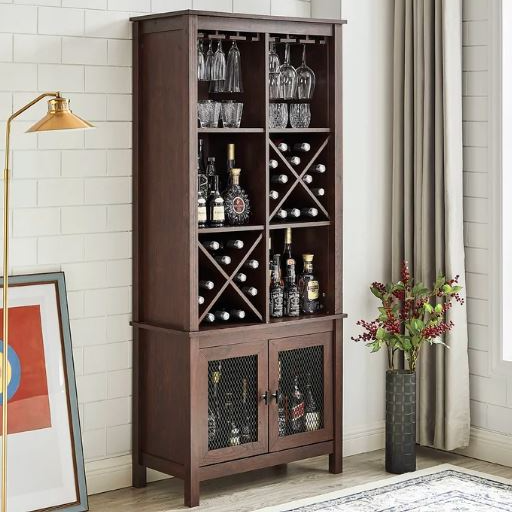 Solid Wood Bar Cabinet