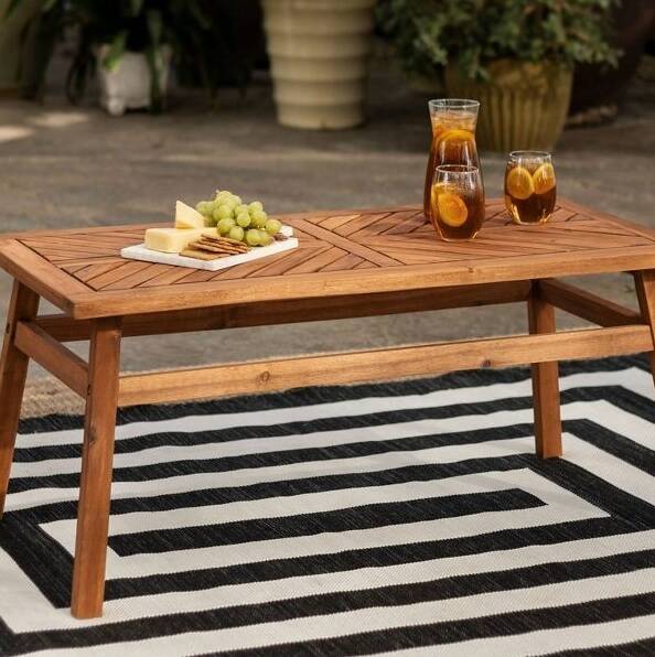 Acacia Wood Patio Coffee Table