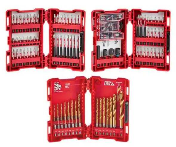 123-Piece Milwaukee Drill & Screw Driver Bit & Titanium Drill Bit Set