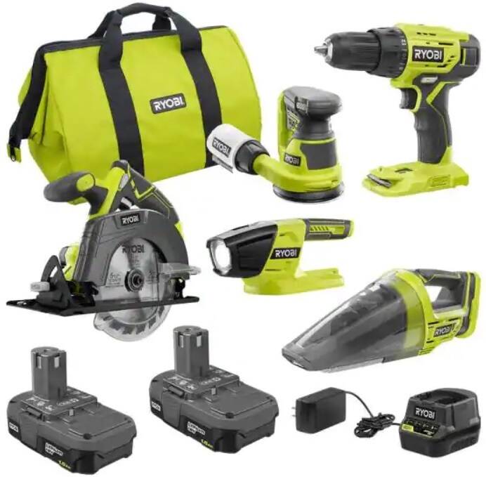 Ryobi ONE+ 18-V 5-Tool Cordless Combo Kit