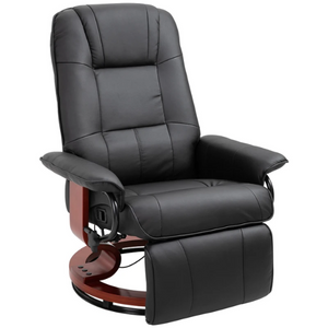 Faux Leather Swivel Recliner