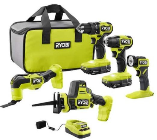 Ryobi One + HP 18V Brushless Cordless 5-Tool Kit