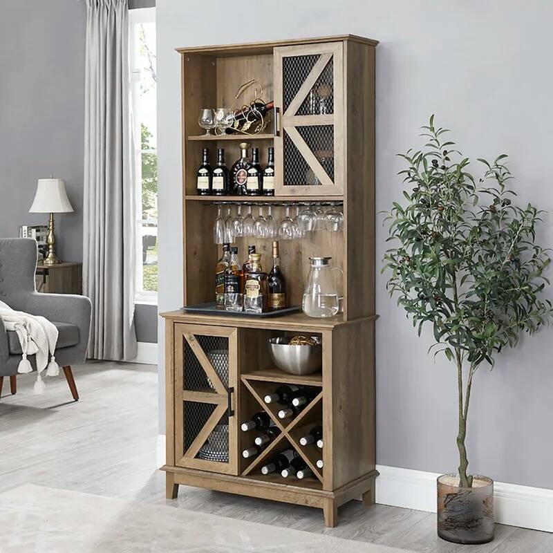 Natural Oak Weymouth Bar w/ Wine Storage