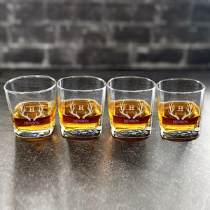 4-Pack Personalized Whiskey Glasses