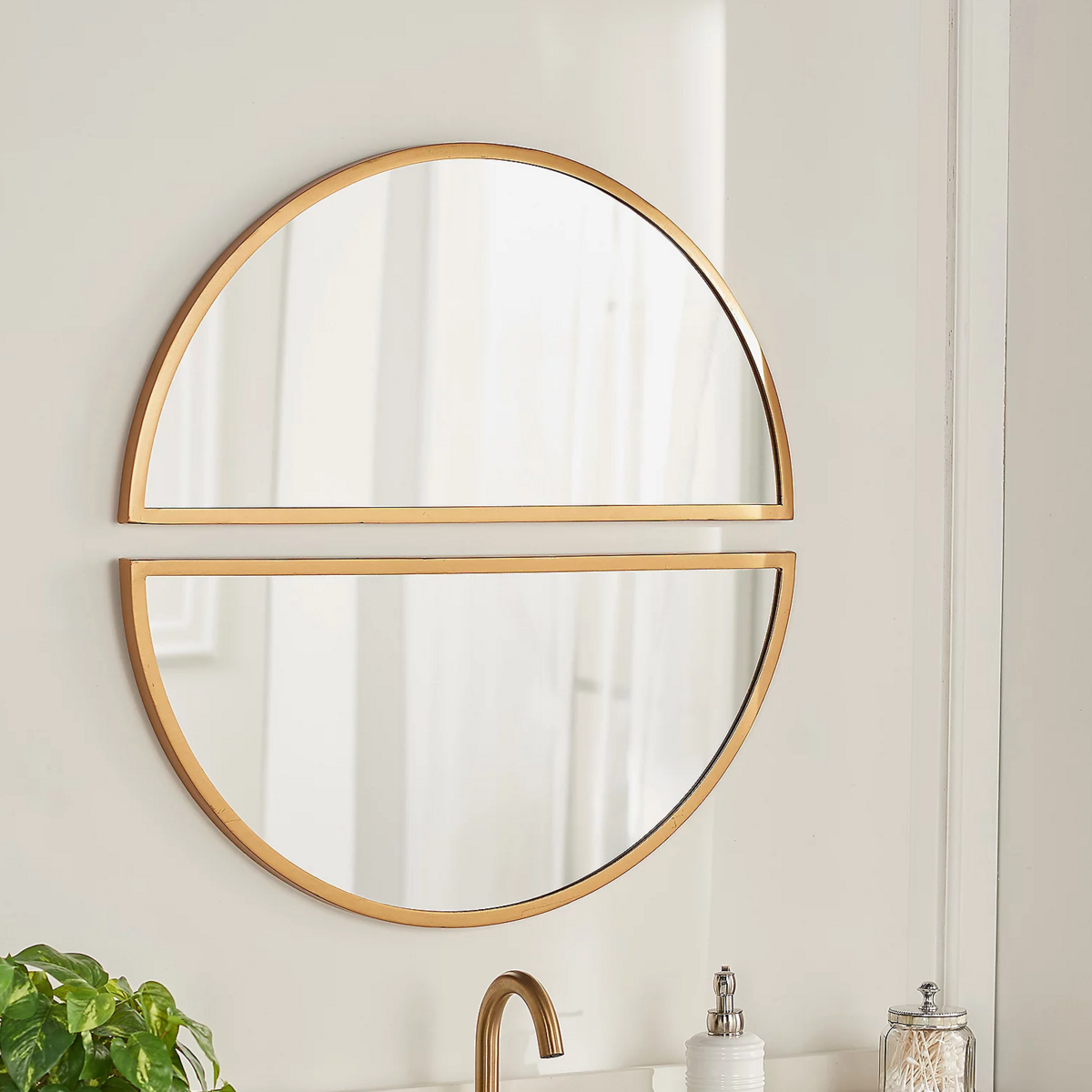 2-Piece Circular Wall Mirror