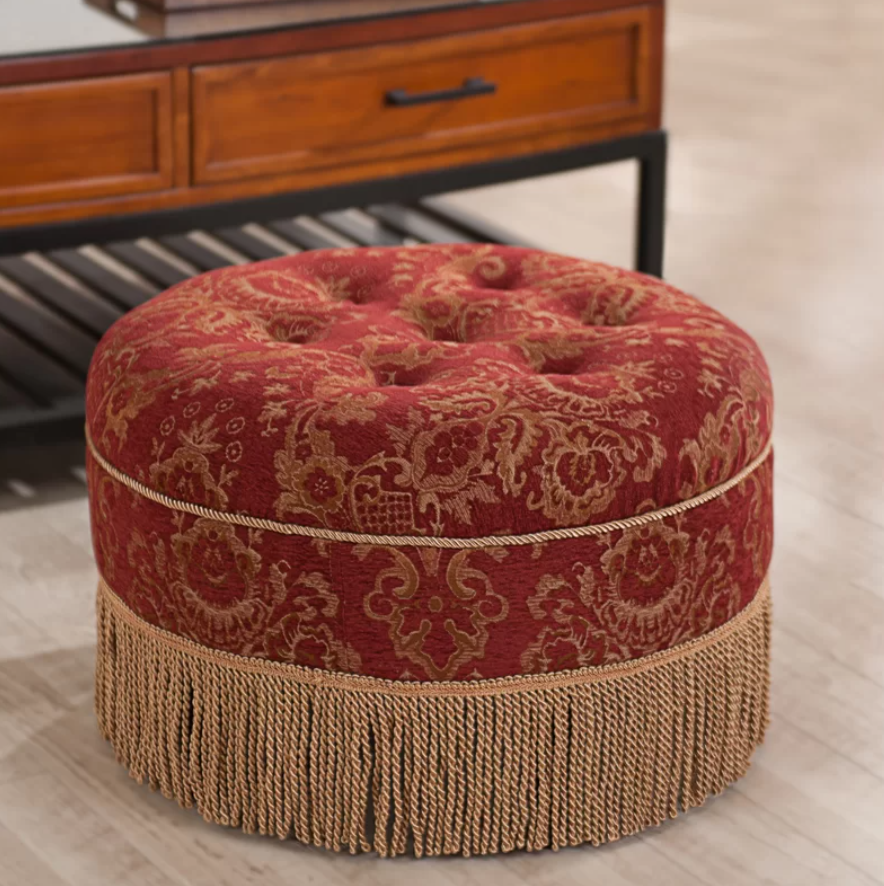 Tufted Round Cocktail Ottoman