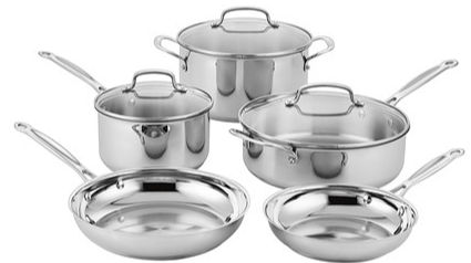 8-Piece Cuisinart Stainless Steel Cookware Set