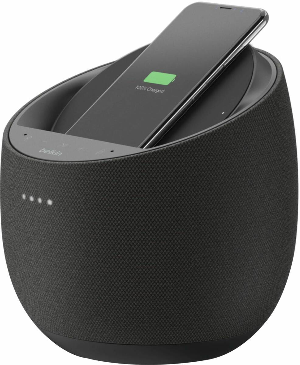 Belkin Hi-Fi Smart Speaker & Wireless Charger w/ Google Assistant