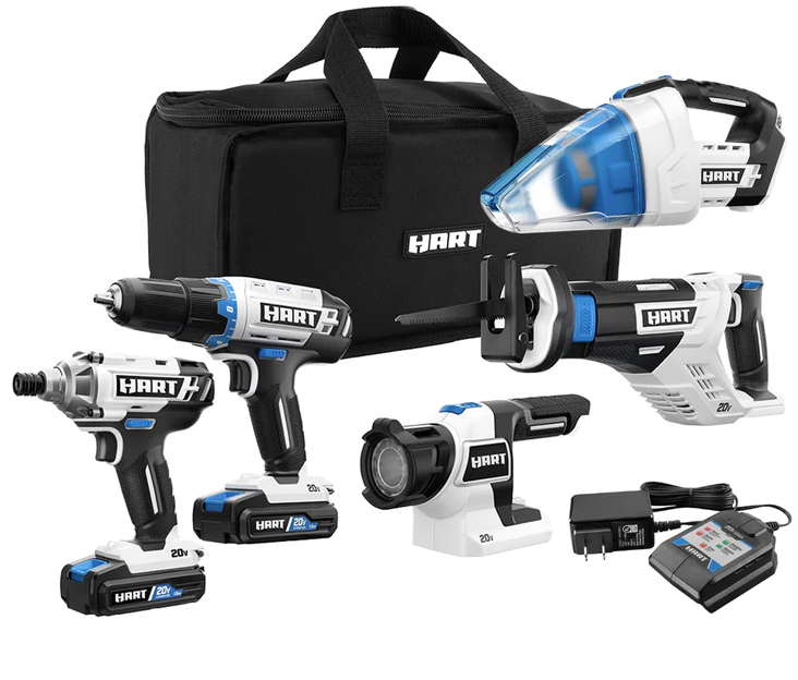 Hart 20V Cordless 5-Tool Combo Kit