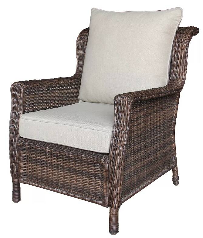 Wicker Cushioned Patio Armchair